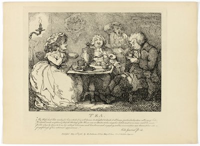 Thé, extrait du Tour des Hébrides de Boswell - Thomas Rowlandson