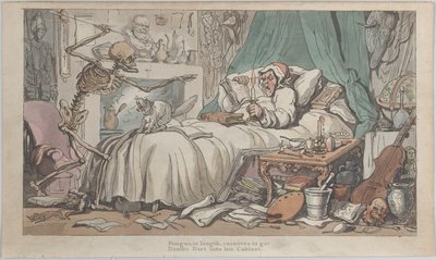 Le testament du dernier antiquaire de La Danse de la mort anglaise, vol. I, planche 2 - Thomas Rowlandson
