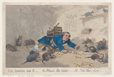 Le Renégat Jack Robinson, Le Chasseur de Rats Politique - N.B. Rats Pris Vivants!, mars 1784 - Thomas Rowlandson