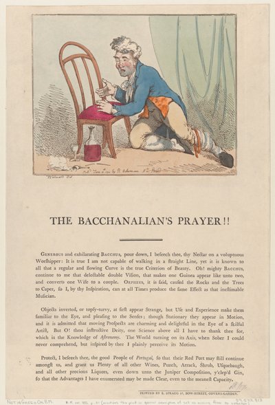 La prière du Bacchanalien! - Thomas Rowlandson