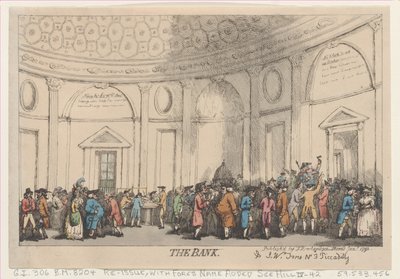 La banque, janvier 1792 - Thomas Rowlandson