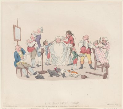 Le salon de coiffure, 20 mars 1803 - Thomas Rowlandson
