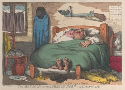 Le basson avec un accompagnement de cor français, 16 mai 1811 - Thomas Rowlandson
