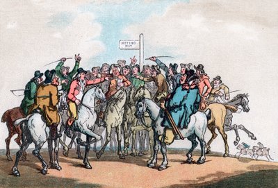 Le Poste de Pari, Humours de la chasse au renard, 1799 - Thomas Rowlandson