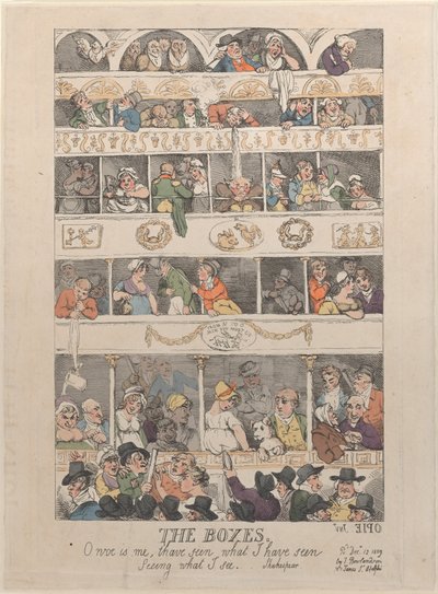 Les loges, 12 décembre 1809 - Thomas Rowlandson