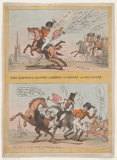 Le compte courant du capitaine de charge et de décharge, 3 février 1807 - Thomas Rowlandson