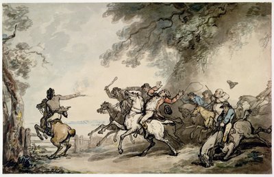La chasse au bandit de grand chemin, c.1790 - Thomas Rowlandson