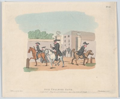 La porte du collège, 1er mai 1803 - Thomas Rowlandson
