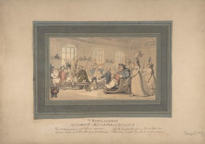Les conforts de Bath et petit-déjeuner public, 1780-1827 - Thomas Rowlandson