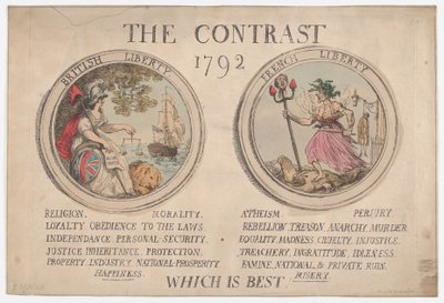 Le contraste, décembre 1792 - Thomas Rowlandson