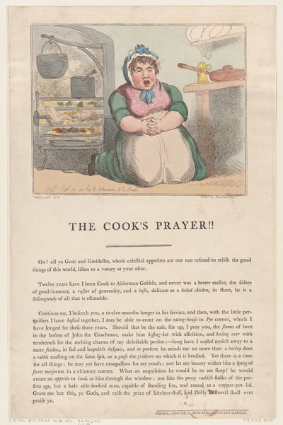 La Prière du Cuisinier !!, 15 septembre 1801 - Thomas Rowlandson