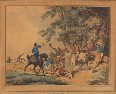 La mort du renard, publié en 1786 - Thomas Rowlandson