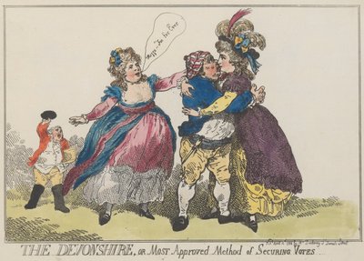 Le Devonshire, ou méthode la plus approuvée pour sécuriser les votes, 12 avril 1784 - Thomas Rowlandson