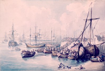 Le Débarquement des Royalistes de Toulon - Thomas Rowlandson