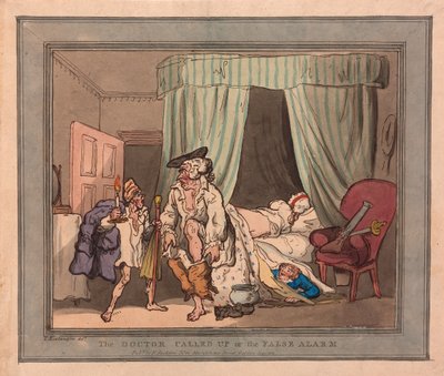 Le docteur appelé ou la fausse alarme, pub. 1786 - Thomas Rowlandson