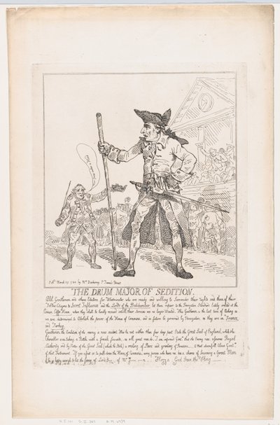 Le Tambour-major de la sédition, 29 mars 1784 - Thomas Rowlandson