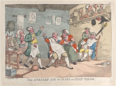 Le fils enragé de Mars et le timide Tonsor, 20 avril 1811 - Thomas Rowlandson