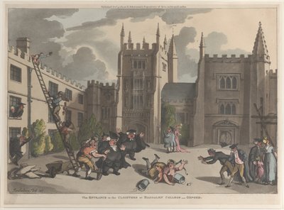 Entrée des cloîtres au Magdalen College, Oxford - Thomas Rowlandson