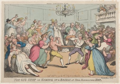 Le magasin de gig ou faire du vent chez Nell Hamiltons Hop, 16 février 1811 - Thomas Rowlandson