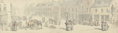 La rue principale le jour du marché, Newport, Île de Wight, vers 1797-1800 - Thomas Rowlandson