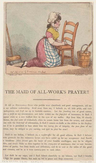 La prière de la bonne à tout faire !! - Thomas Rowlandson