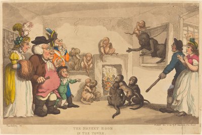 La salle des singes dans la tour - Thomas Rowlandson