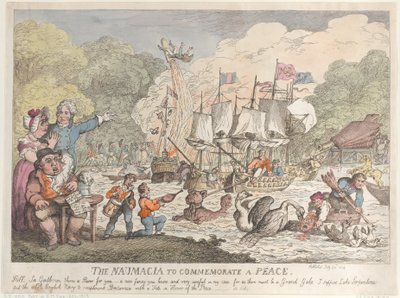 La Naumacia pour célébrer la paix - Thomas Rowlandson