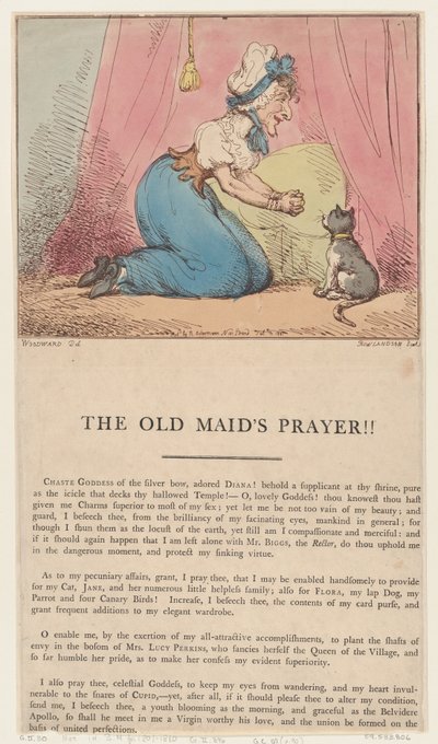 La prière de la vieille fille!!, 10 février 1801 - Thomas Rowlandson
