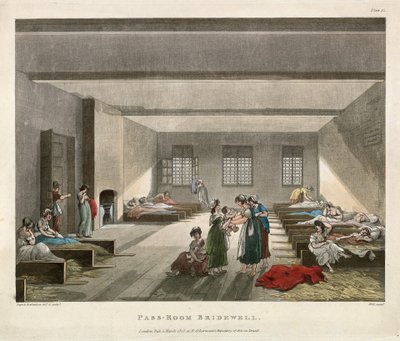 La salle de passage de la prison de Bridewell - Thomas Rowlandson
