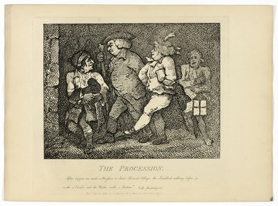 La procession, tirée du Tour des Hébrides de Boswell - Thomas Rowlandson