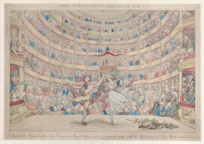 La perspective devant nous, respectueusement dédiée à ces chanteurs, danseurs, & musiciens, 13 janvier 1791 - Thomas Rowlandson