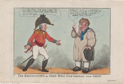 La Démission, ou John Bull accablé de chagrin - Thomas Rowlandson