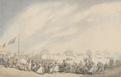 Le retour de la flotte à Great Yarmouth après la défaite des Hollandais en 1797, c.1797 - Thomas Rowlandson