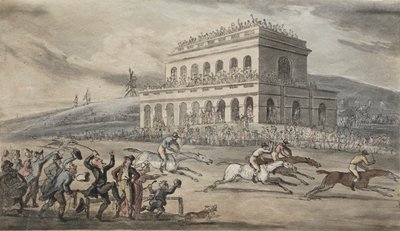 Le Révérend Dr. Syntax perd son argent sur le champ de course à York - Thomas Rowlandson