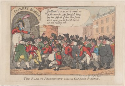 La Route vers la Promotion à travers le Passage de Clarke, 5 mars 1809 - Thomas Rowlandson