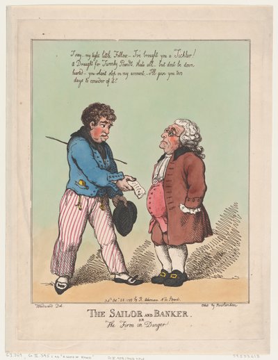 Le marin et le banquier, 28 octobre 1799 - Thomas Rowlandson