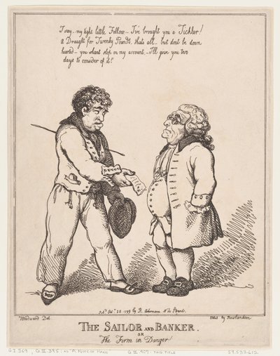 Le marin et le banquier, ou la firme en danger, 28 octobre 1799 - Thomas Rowlandson