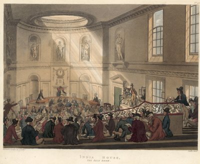 La salle de vente, East India House - Thomas Rowlandson