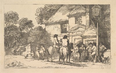 Les Trois Fer à Cheval, une auberge au bord de la route, 18 décembre 1787 - Thomas Rowlandson