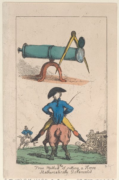 La vraie méthode de monter à cheval, délinéée mathématiquement, 1809 - Thomas Rowlandson