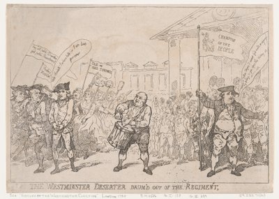 Le déserteur de Westminster expulsé du régiment, 18 mai 1784 - Thomas Rowlandson