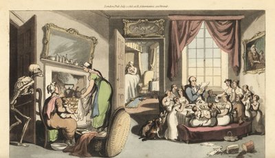 Le squelette de la Mort apparaît dans le salon d