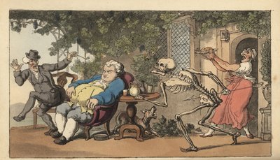 La mort vient pour Tom Higgins, un garçon maçon - Thomas Rowlandson