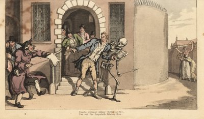 Le squelette de la Mort libère un prisonnier de la prison des débiteurs - Thomas Rowlandson