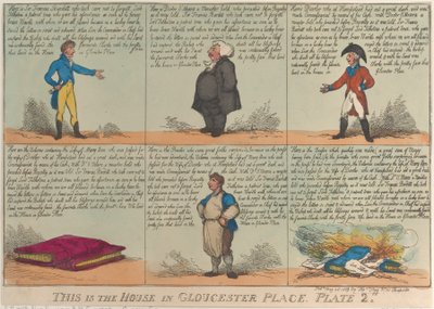 Voici la maison à Gloucester Place, Planche 2, 26 mai 1809 - Thomas Rowlandson