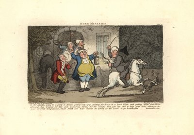 Homme ivre montant un cheval à l