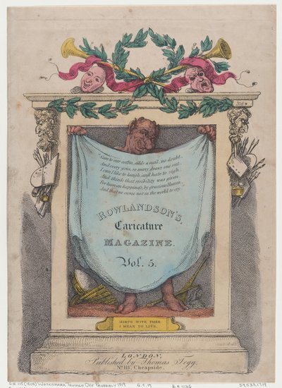 Page de titre, Caricature Magazine de Rowlandson, Vol. 5 - Thomas Rowlandson