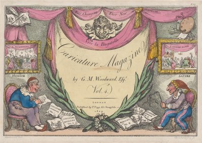 Page de titre, La revue de caricature par G. M. Woodward, Vol. 4, 1809 - Thomas Rowlandson