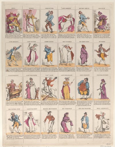 Personnages de la Nuit des rois, 1811 - Thomas Rowlandson