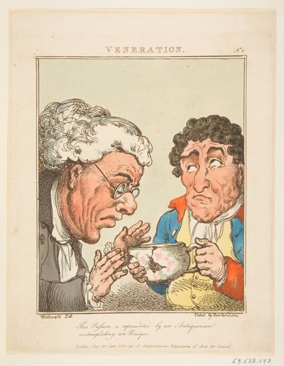 Vénération Le Brun Travesti, ou Caricatures des Passions, 21 janvier 1800 - Thomas Rowlandson